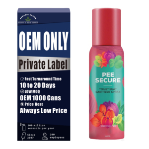 Secure Toilet Seat Sanitizer Spray Combo